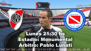 Argentinos Juniors vs River Plate, árbitro Lunati