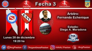 Argentinos Juniors, Independiente, transmisión Argentinos Pasión, Argentinos Un Sentimiento, Estadio Diego Armando Maradona