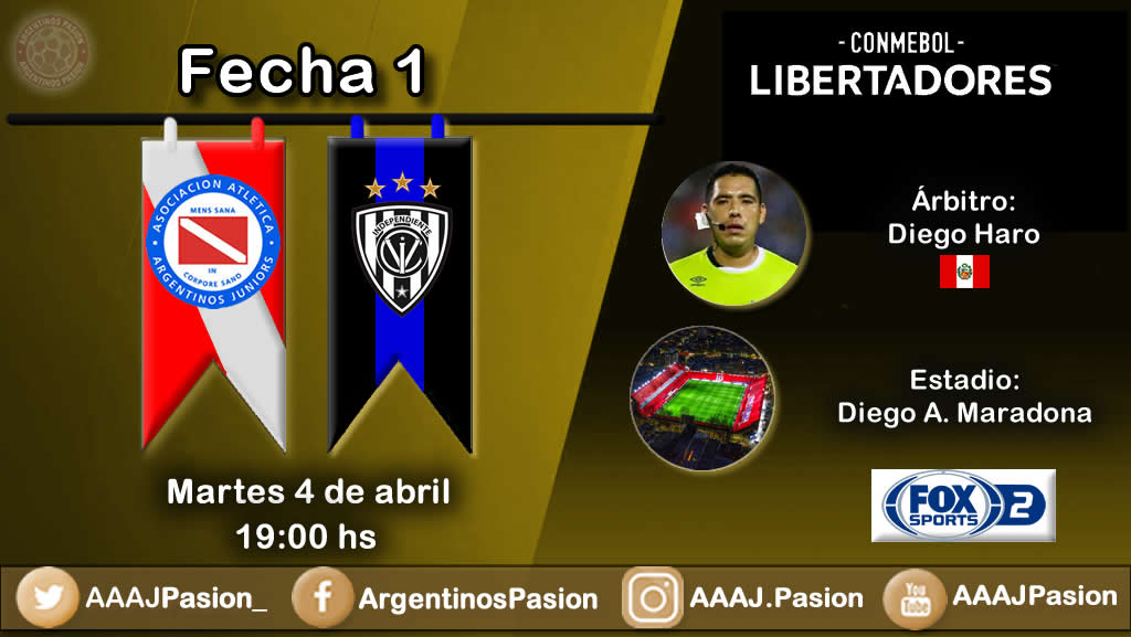 AAAJ, Argentinos Juniors, Copa Libertadores, Independiente del Valle, IDV, Ecuador, Argentina, Diego Haro